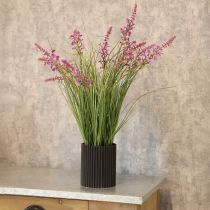 Artikel Künstliche Pflanze Dekogrün mit filigranen Blüten 67cm, Grün-Lila
