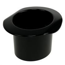 Artikel Zylinder aus schwarzem Kunststoff 8 cm im 8er-Set