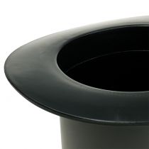 Zylinder Schwarz, Pflanzgefäß, Silvesterdeko, Übertopf, Zaubererhut H16cm