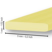 Artikel Aluminium Flachdraht Gold 5mm 10m für Gestecke und Deko