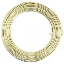 Artikel Aluminiumdraht Ø 2 mm in Champagner – 60 m für Floristik und Bastelarbeiten