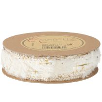 Artikel Band mit Fell Dekoband Creme Gold Kunstfell 25mm 15m