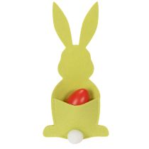 Artikel Bestecktasche Filz Hase Osterdeko 26cm Gelb/Grün 4er-Set