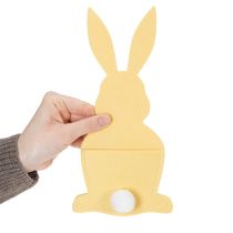 Artikel Bestecktasche Filz Hase Osterdeko 26cm Gelb/Grün 4er-Set