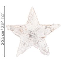 Artikel Mini Birkensterne 2–2,5 cm weissgewaschen, 150 Stück