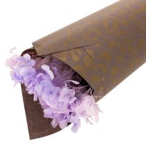 Artikel Blumenseide braun mit goldenem Leopardenmuster nassfest 50 x 75 cm 20 Stück