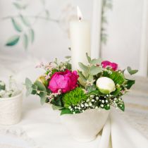 Artikel Blumentopf Keramik Übertopf Blumenkelch Pflanztopf Weiß Ø19cm