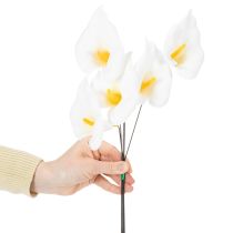 Artikel Künstliche Calla mittel am Draht weiss 37cm 50 Stück
