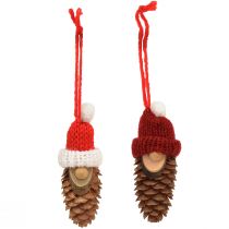 Artikel Christbaumschmuck Wichtel Zapfenwichtel Rot 9cm 12St