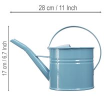 Artikel Deko Giesskanne Metall Blau 28x13x17cm 1,25l für Balkon und Garten