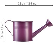 Artikel Deko-Giesskanne aus Metall Lila Ø13,5cm H12,5cm für Pflanzen und Accessoires