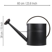 Artikel Dekorative Giesskanne Metall Schwarz Braun 60x19x38cm für Innen und Aussen