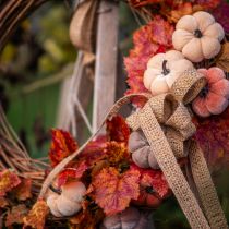 Artikel Deko Kürbis aus Stoff am Stab Gelb Braun Orange Ø7cm 9St