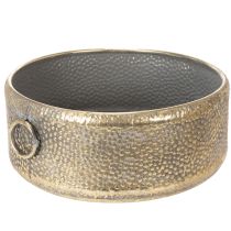 Artikel Deko-Schale aus Metall im Antik-Look Ø37/31cm, Golden, 2er-Set, für Innenräume