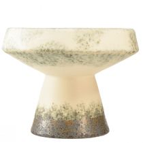 Artikel Keramik Dekoschale Creme Graugrün Ø20cm H16cm für Innenräume
