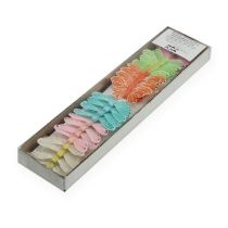 Artikel Federschmetterlinge am Draht farbig 5,5cm 24 St