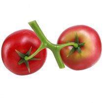 Artikel Künstliche Tomaten an Rispe aus Kunststoff, Ø6cm, L15cm, rot-grün, Dekoration für Küche und Schaufenster