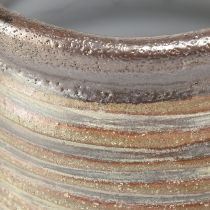 Artikel Keramik Übertopf Metallic Braun-Grau 10,5×10 cm 2er-Set