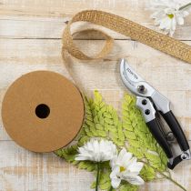 Artikel Dekoband Jute Gelb Natur 25mm x 10m für rustikale Dekoration und Bastelarbeiten