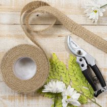 Artikel Dekoband aus Jute 25mm breit, naturfarben, 10m Rolle für Geschenk- und Tischdekoration