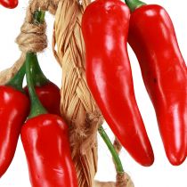Artikel Dekohänger aus Kunststoff mit roten Chilischoten, 50 cm, für Innenbereiche