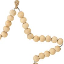 Artikel Dekohänger aus Holzperlen Herz Stern Baum 13cm 6-teilig Natur