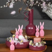 Artikel Dekohasen Set aus Kunststoff in Rosa 11 cm – Tischdekoration für Ostern (4 Stück)