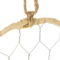 Artikel Dekoring Metall Raffia Ø20cm 4 Stück naturfarben