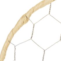 Artikel Dekoring Metall Raffia Ø20cm 4 Stück naturfarben