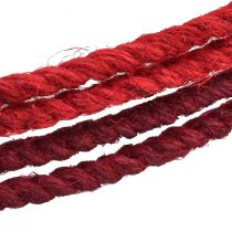 Artikel Dekoring aus Jute Ø30 cm in Rot und Dunkelrot, 4er-Set für Dekorationen