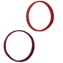 Artikel Dekoring Jute Ø30cm Rot Dunkelrot, 4cm Breit, 2er-Set