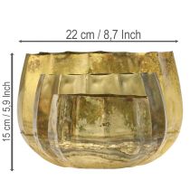 Artikel Dekoschalen Messing-Optik Metall Ø22/18/14cm 3er-Set für Innenbereich