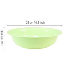 Artikel Dekoschale Metall Ø25cm Limettengrün Emaille-Optik
