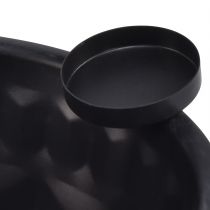Artikel Dekoschale aus Metall, Schwarz, Gugelhupf-Design, 26 cm, für Teelichter