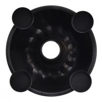 Artikel Dekoschale aus Metall, Schwarz, Gugelhupf-Design, 26 cm, für Teelichter