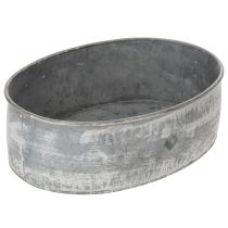 Artikel Dekoschalen-Set Metall Oval Grau 3 Grössen für Gestecke und Dekoration
