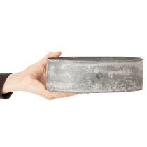 Artikel Dekoschalen-Set Metall Oval Grau 3 Grössen für Gestecke und Dekoration