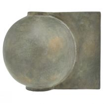 Artikel Dekovase rund aus Keramik in Antik-Optik Bronze und Grau 30×20×24 cm für Innen