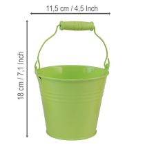 Artikel Eimer mit Henkel aus Metall 11,5x8,5 cm Set 8 Stück Pastellfarben für Deko und Blumentöpfe