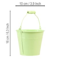 Artikel Metall-Übertopf mit Henkel Ø10cm H8cm Pastellfarben 10er-Set