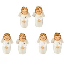 Artikel Keramikengel Weiss 7 cm mit Goldakzenten – Dekoration und Geschenk