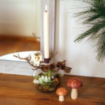 Artikel Eulen Deko Blumenstecker Herbstdeko Natur Ø4cm H8cm 4St