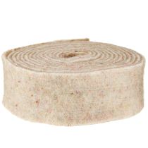 Artikel Filzband Wollband Dekostoff Braunrot Beige Wollfilz 7,5cm 5m