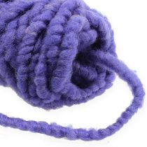 Artikel Filzkordel aus Jute und Schafwolle, 25m, Ø1,5cm, Violett, für Tisch- und Wanddekoration