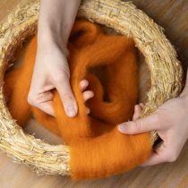 Artikel Filzwolle Orange 2m x 5cm aus 100% Wolle für Bastel- und Dekorationsprojekte