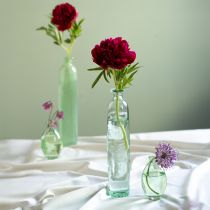 Artikel Flaschen Deko Vase Glas Klar/Grün Retro Ø6,5cm H30cm