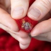 Artikel Wollschnur mit Jute, Rot, 25 m, 1 cm Durchmesser, für Basteln und Floristik