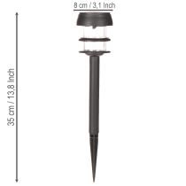 Artikel Solarleuchten Set mit Erdspiess, Kunststoff, Schwarz, Höhe 35 cm, 6 Stück