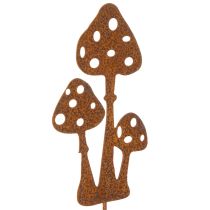 Artikel Gartenstecker aus Metall Edelrost Fliegenpilze 15cm 6 Stück für Aussenbereich