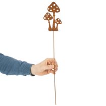Artikel Gartenstecker aus Metall Edelrost Fliegenpilze 15cm 6 Stück für Aussenbereich